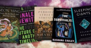five covers of science fiction and fantasy ebooks on sale