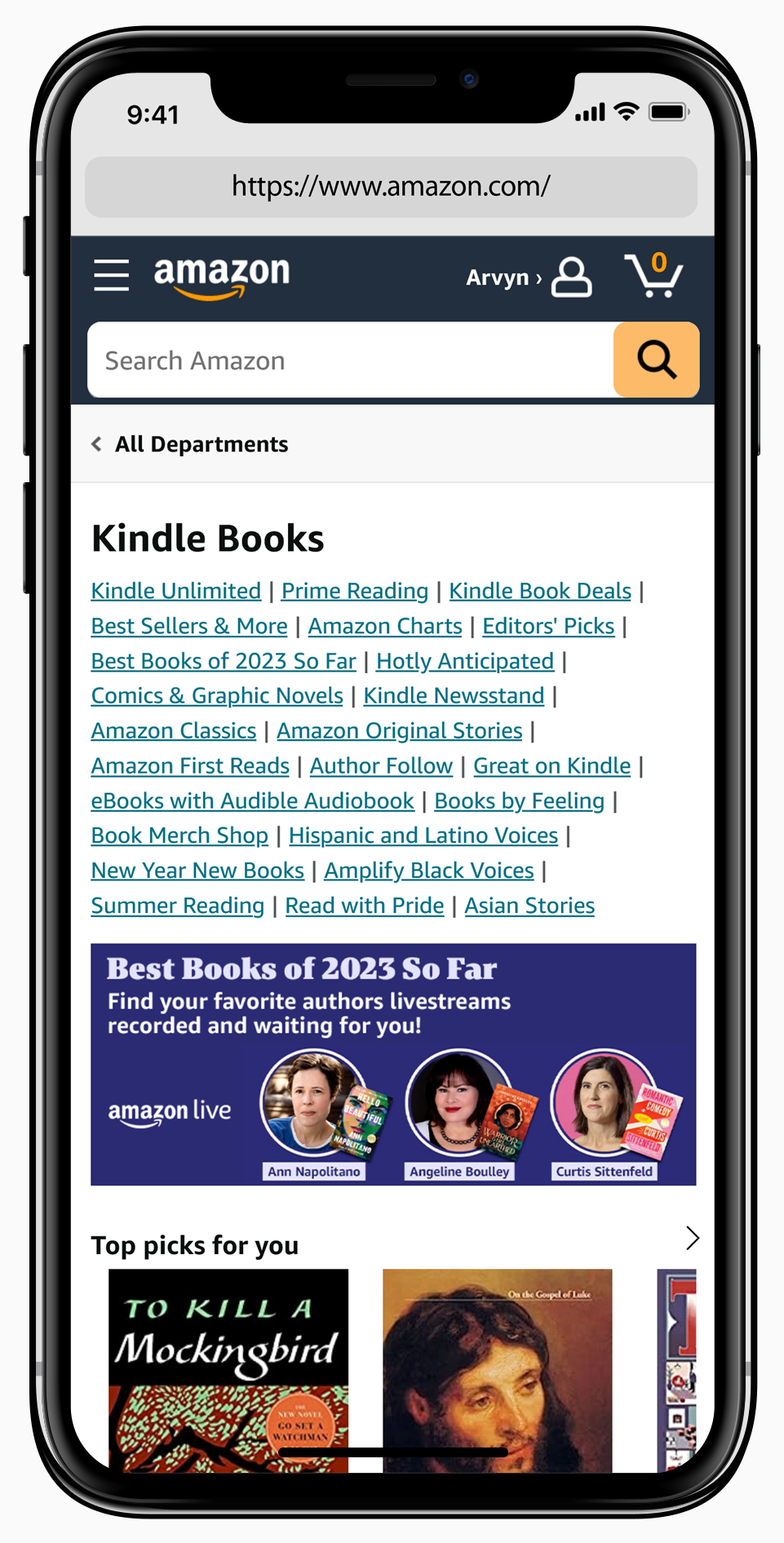 How to get a store kindle book on iphone