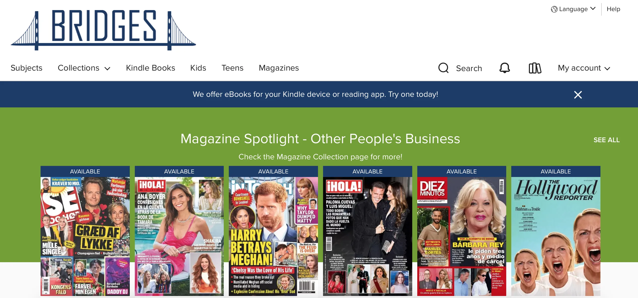 a screenshot of an Overdrive website