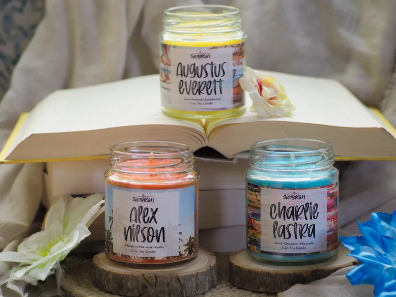 Candles based on Emily Henry main, male characters