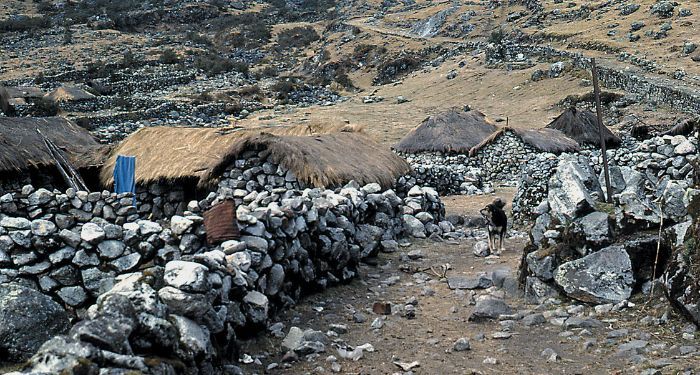 Image of a stoneage style village