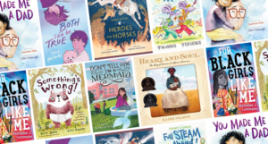 a collage of the kids' book covers listed