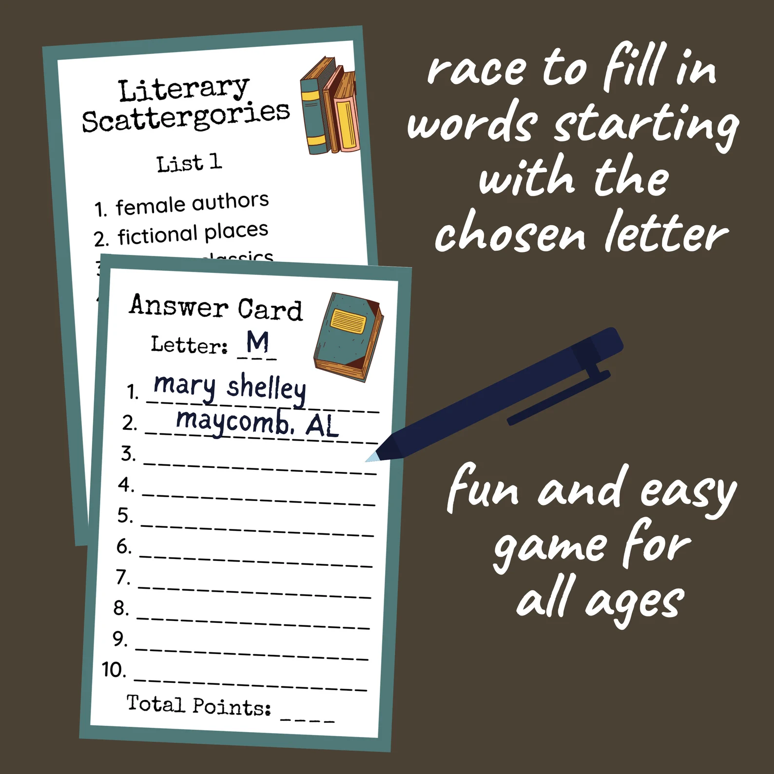 Image from literary scattegories