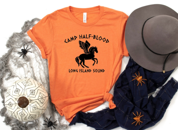 Camp Half Blood from Percy Jackson series orange t-shirt 