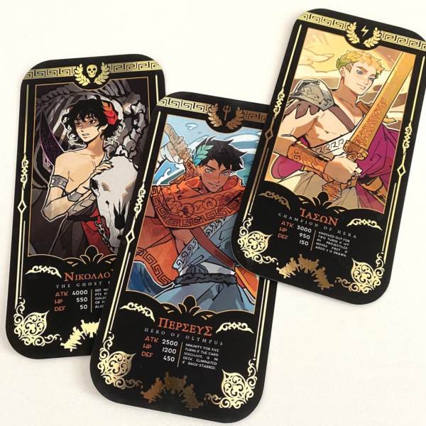 Nico, Jason and Percy Mythomagic cards inspired by Heroes of Olympus books