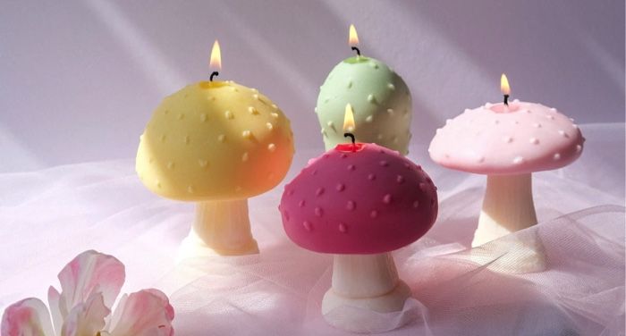 Mushroom Birthday Candles