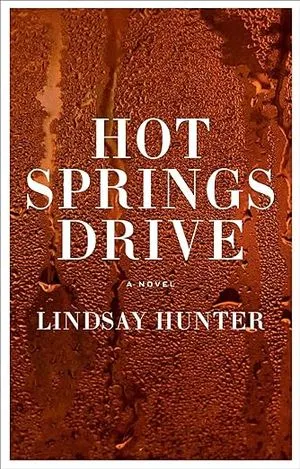 cover of Hot Springs Drive by Lindsay Hunter; image of amber glass covered in condensation