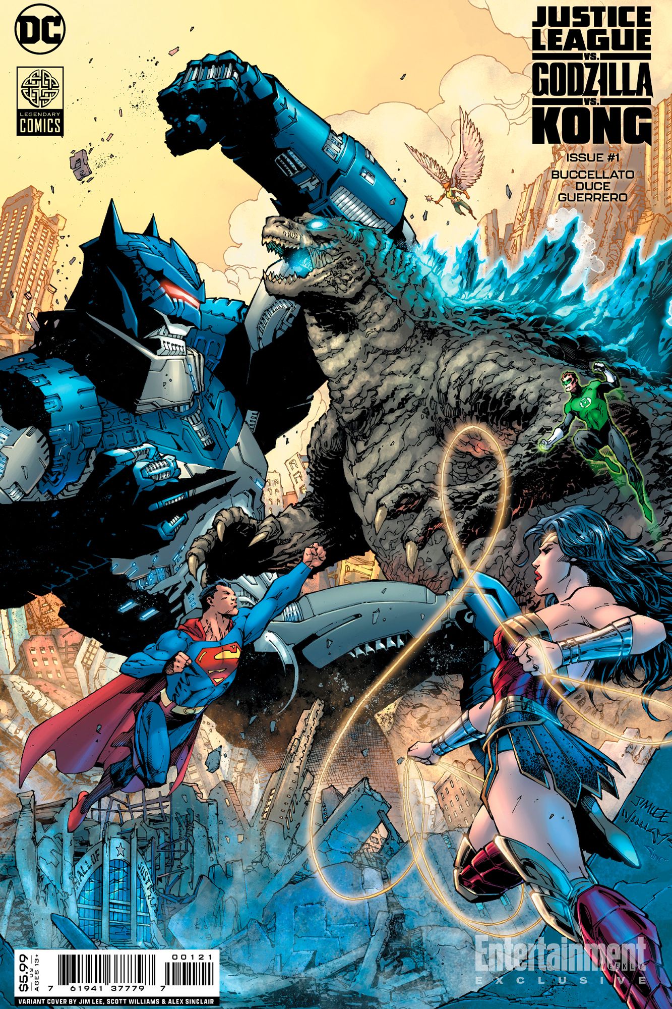 cover of Justice League versus Godzilla versus Kong #1