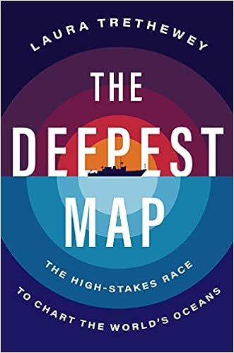 cover of The Deepest Map: The High-Stakes Race to Chart the World's Oceans by Laura Trethewey; illustration of a small ship in the middle of a radar