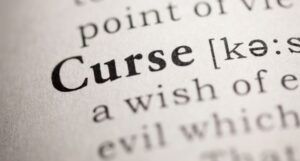 the word "curse" bolded among other words on a page