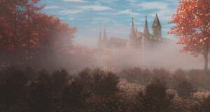 fantasy landscape with a castle