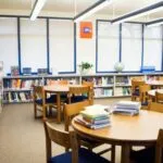 Image of the inside of a school library