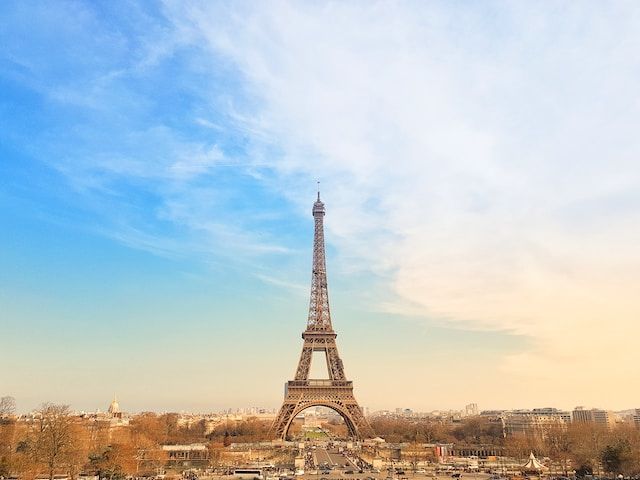 a photo of the Eiffel Tower on a sunny day