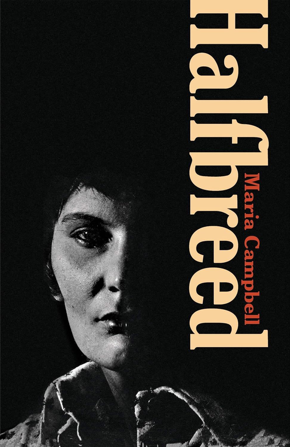 a graphic of the cover of Halfbreed by Maria Campbell