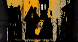 the cover of Haunting of Hill House with similar designs added to the sides of the image