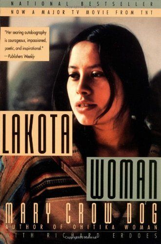 a graphic of the cover of Lakota Woman by Mary Crow Dog