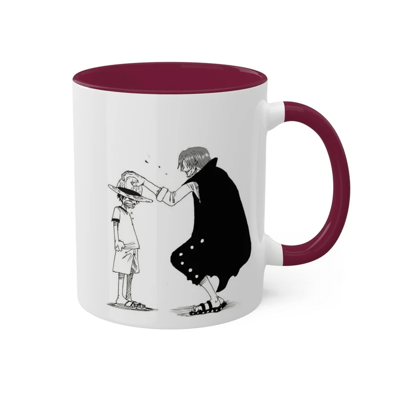 Photo of a mug with a One Piece print.
