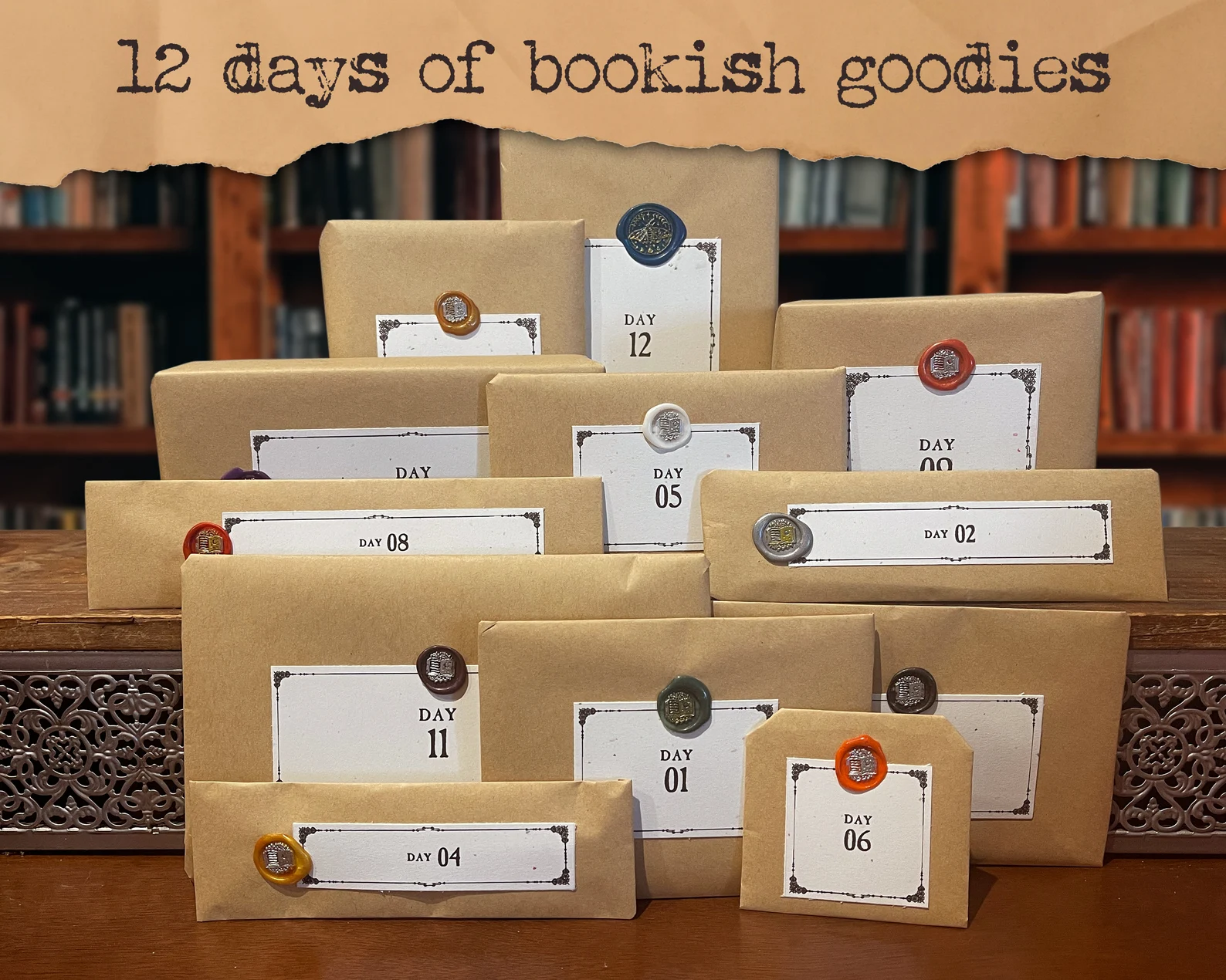 advent calendar of books with 12 gifts