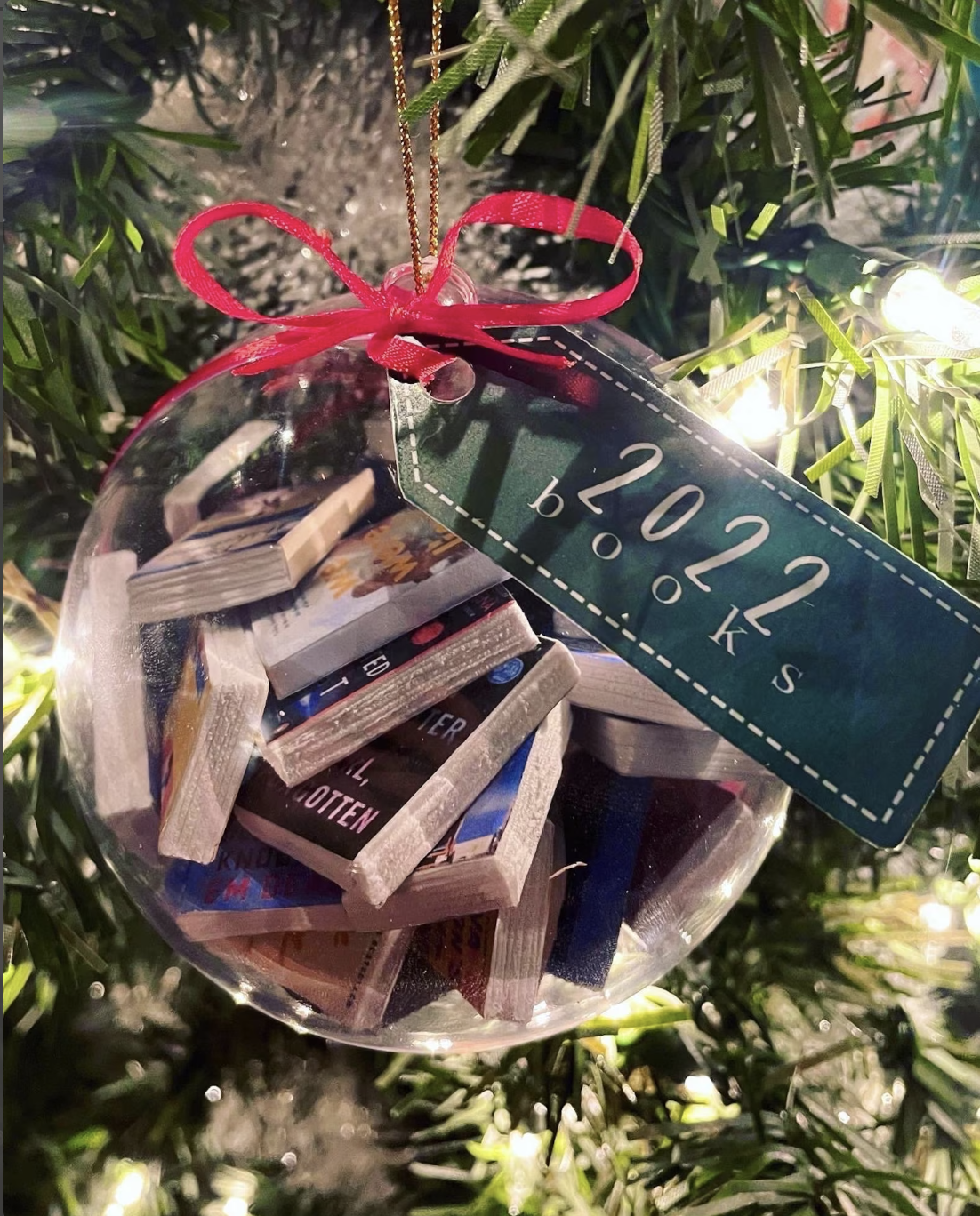 An ornament full of small books