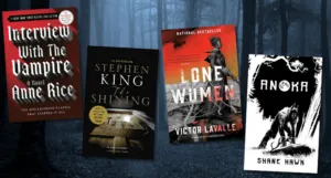 a collage of the horror book covers listed