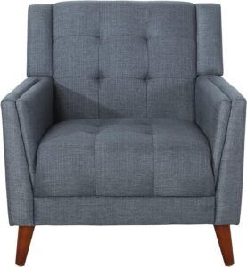 Evelyn Mid Century Modern Fabric Arm Chair