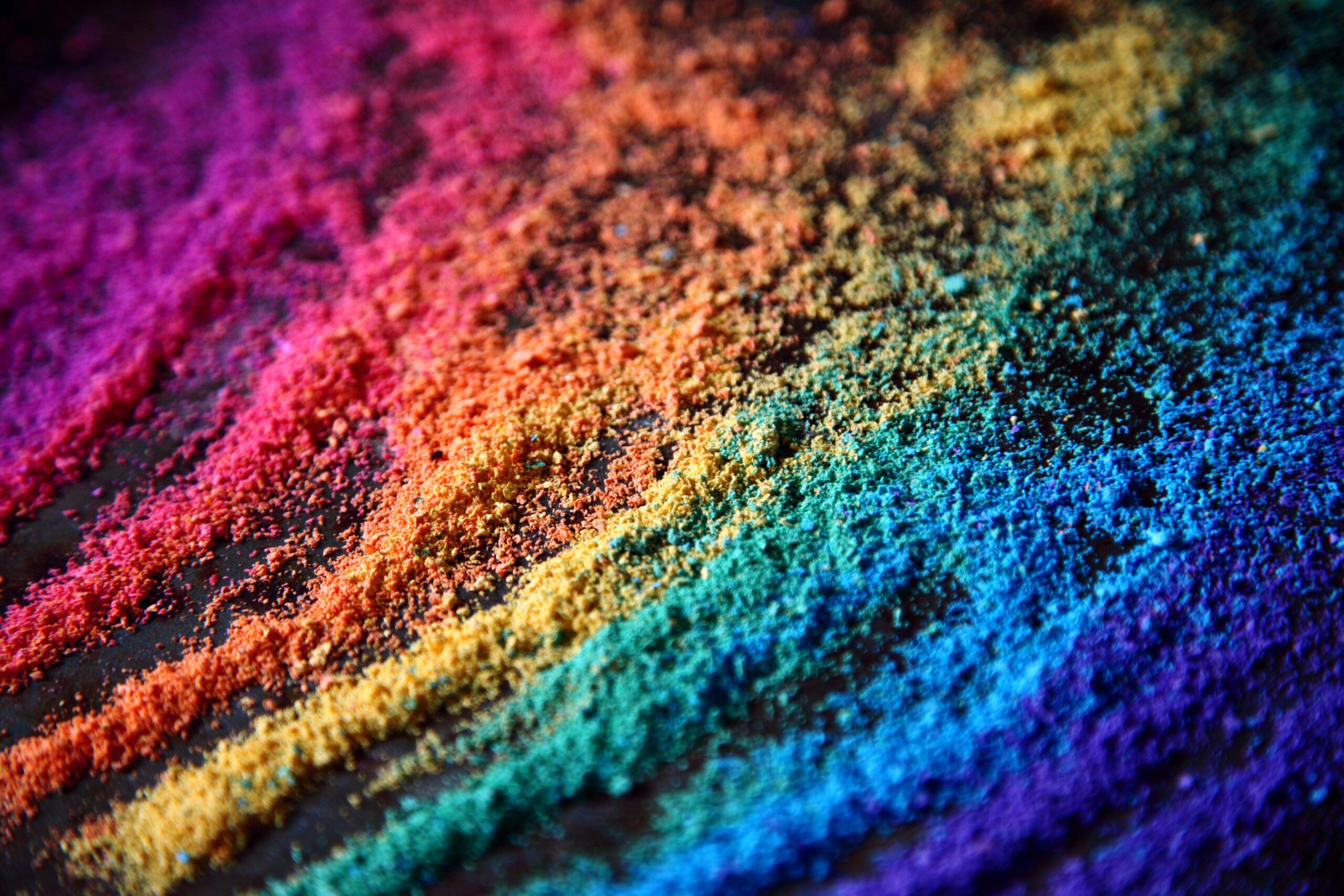 Image of rainbow colored chalk