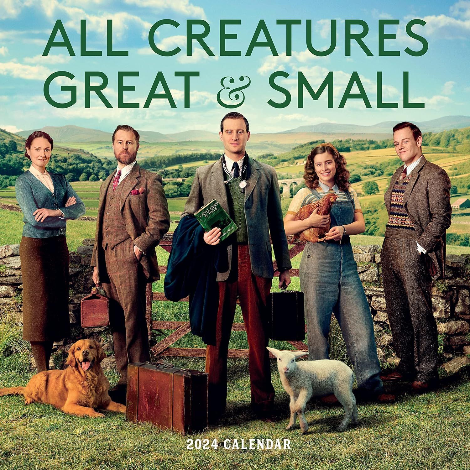 all creatures great and small calendar 2024 cover