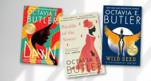 a collage of Octavia Butler covers