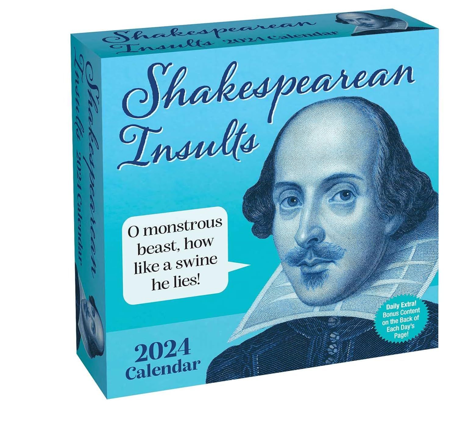 shakespearean insults calendar 2024 cover
