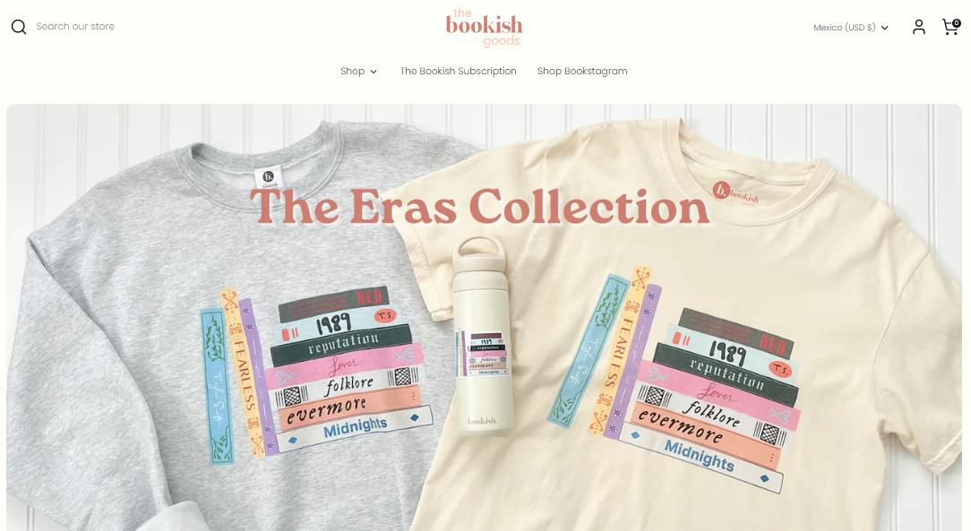 The Bookish Goods website