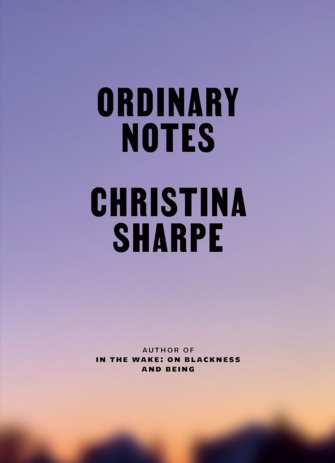 cover of Ordinary Notes by Christina Sharpe
