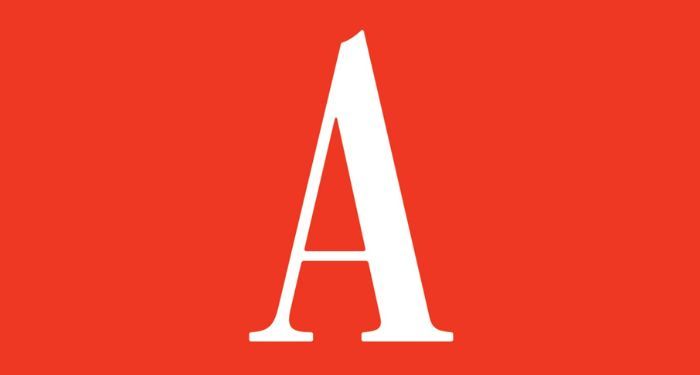 the letter "A" against a red background (the atlantic logo)