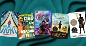 covers of five books by Black middle grade authors