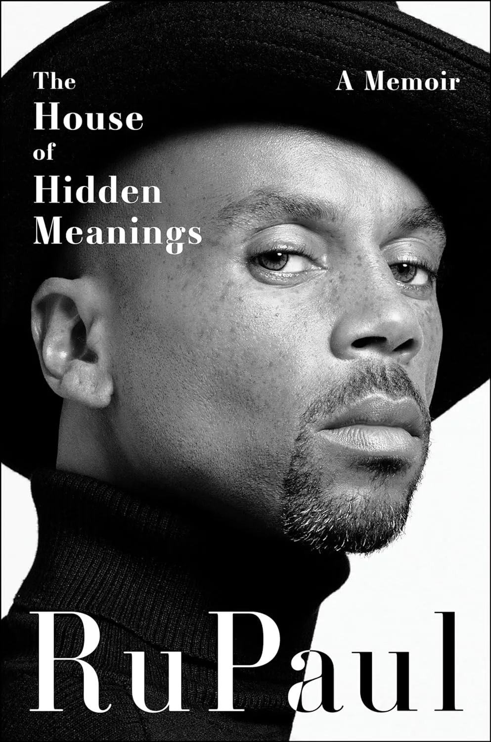 a graphic of the cover of The House of Hidden Meanings: A Memoir by RuPaul