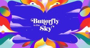 a colorful promo image that says Butterfly in the Sky