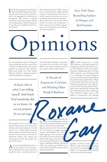 a graphic of the cover of Opinions