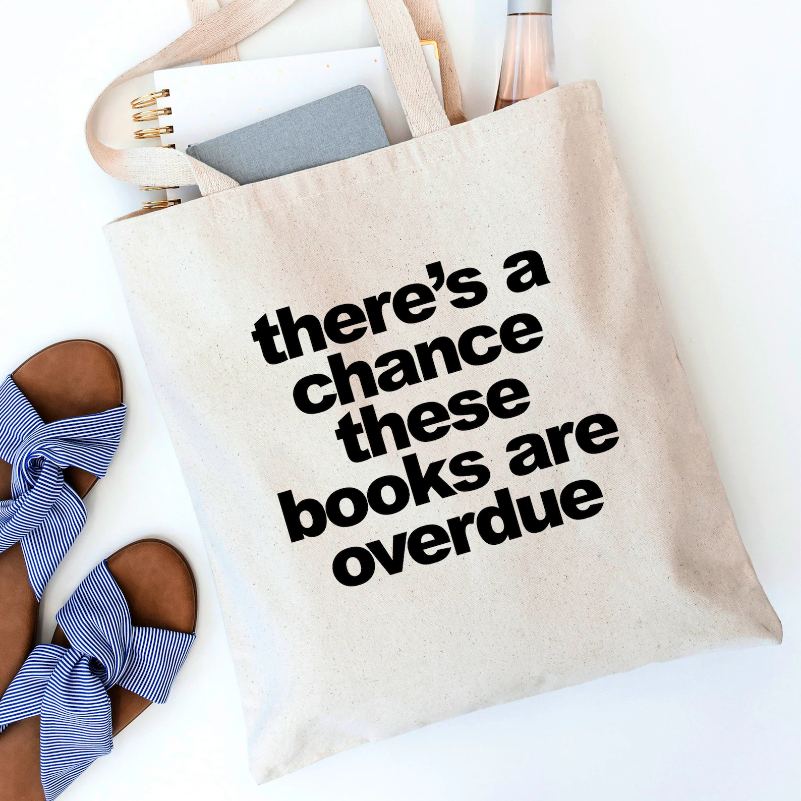 There’s a chance these books are overdue tote bag
