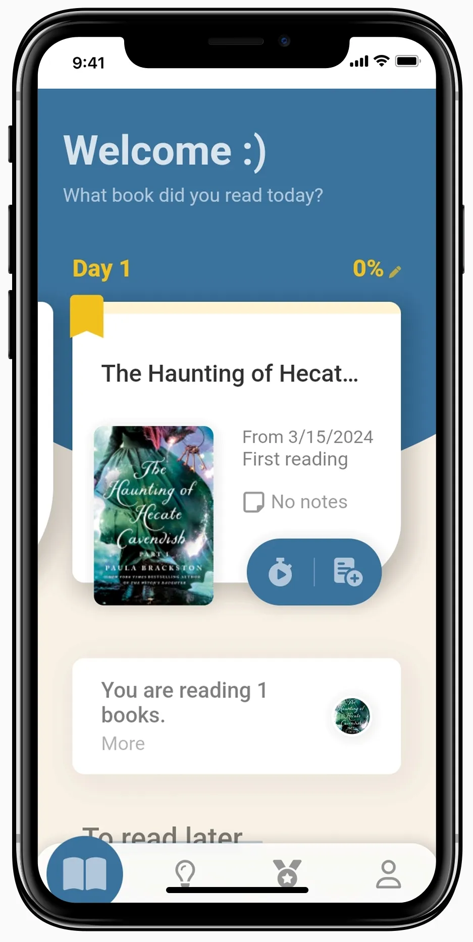 screencap of Bookmory app