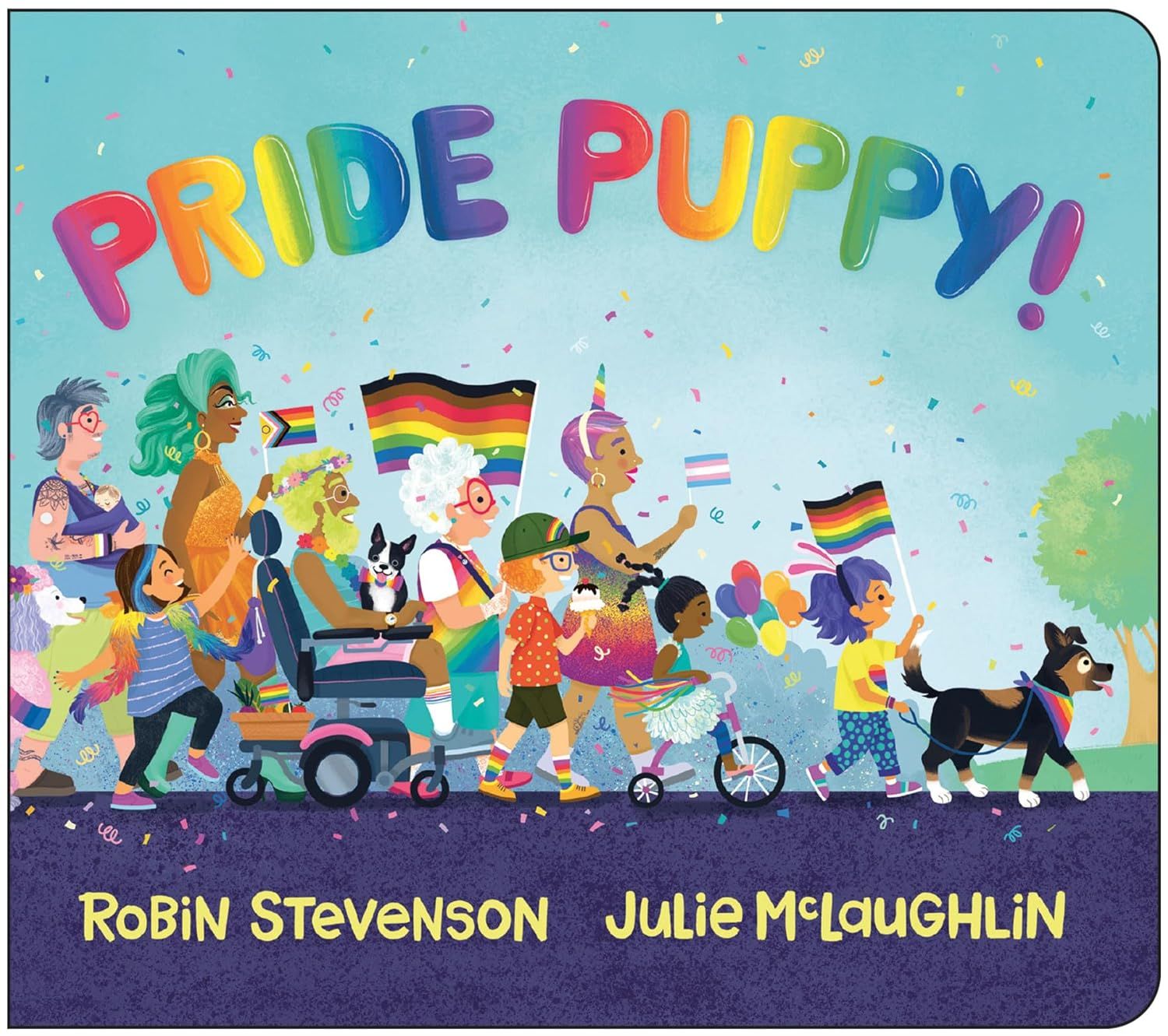 Cover of Pride Puppy! by Robin Stevenson & Julie McLaughlin