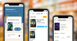 screenshots of different reading tracker apps