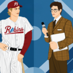 cropped cover of You Should Be So Lucky showing an illustration of a baseball player being interviewed