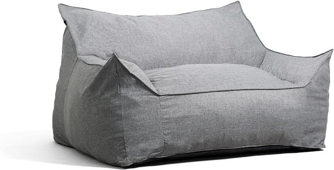 gray beanbag sofa