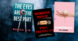 a collage of new horror book covers