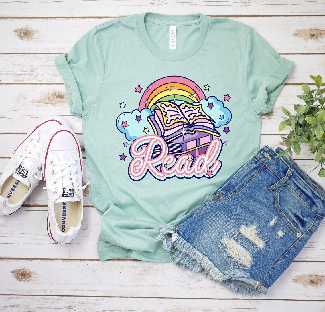 Cover of Rainbow Reading Tee by signaturetshirts