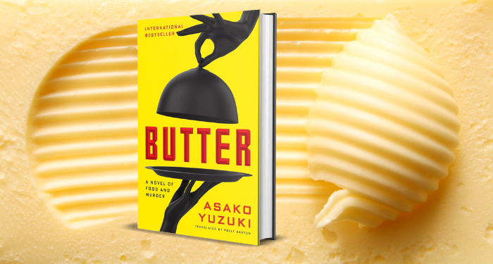 the cover of Butter against a butter background