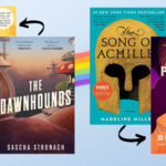 queer book covers with arrows pointing to a readalike