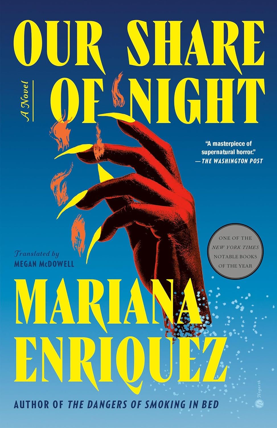 a graphic of the cover of Our Share of Night by Mariana Enriquez