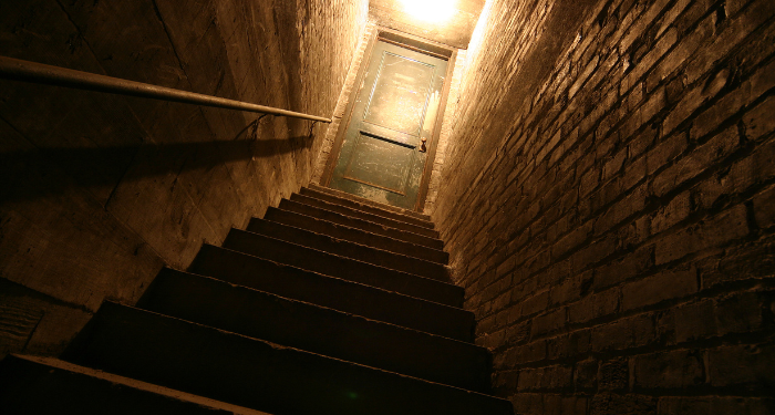 creepy basement stairs