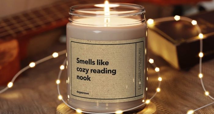 cozy reading nook candle