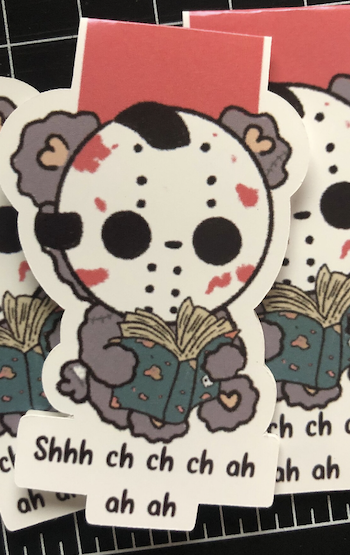 Friday the 13th Teddy Bear reading bookmarks